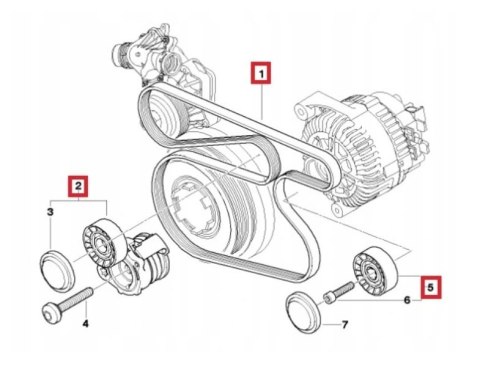 ROLKA NAPINACZ PASEK ZESTAW BMW E90 318d 320d M47 ROLKA NAPINACZ PASEK ZESTAW BMW E90 318d 320d M47