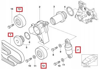 ROLKA NAPINACZA PASEK BMW E46 320d M47