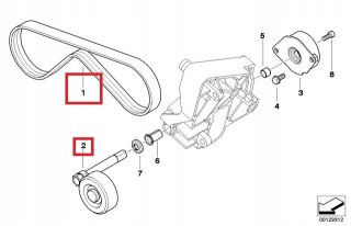 ROLKA NAPINACZA PASEK BMW E46 320d M47