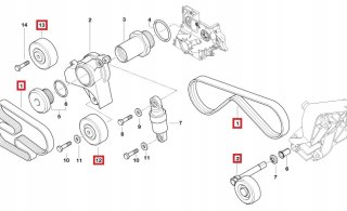 ROLKA NAPINACZA PASEK KPL BMW E46 318d PRZEDLIFT