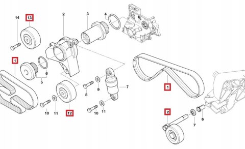 ROLKA NAPINACZA PASEK KPL BMW E46 318d PRZEDLIFT