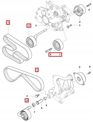 ROLKA NAPINACZA PASEK ZESTAW BMW E46 320d POLIFT