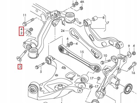ŚRUBA REGULACYJNA WAHACZA WACHACZ TYŁ AUDI A4 B6 7 ŚRUBA REGULACYJNA WAHACZA WACHACZ TYŁ AUDI A4 B6 7