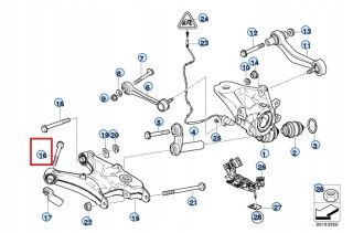 Śruba wahacza dwuramiennego X5 3.0d OE BMW 07129907861