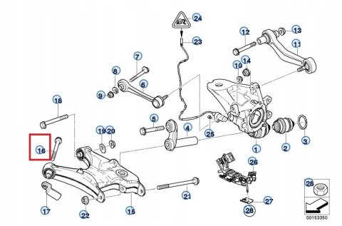 Śruba wahacza dwuramiennego X5 3.0d OE BMW 07129907861 Śruba wahacza dwuramiennego X5 3.0d OE BMW 07129907861