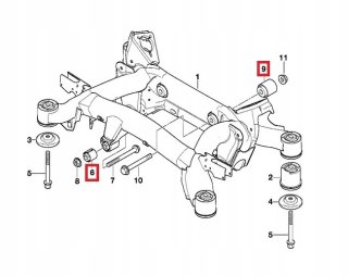 TULEJE TULEJA DYFRA DYFERENCJAŁU BMW E39