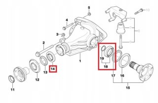 USZCZELNIACZ DYFERENCJAŁU DYFRA BMW E46 E39 M57