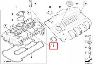 Uszczelka korka wlewu oleju OE BMW 11127567179