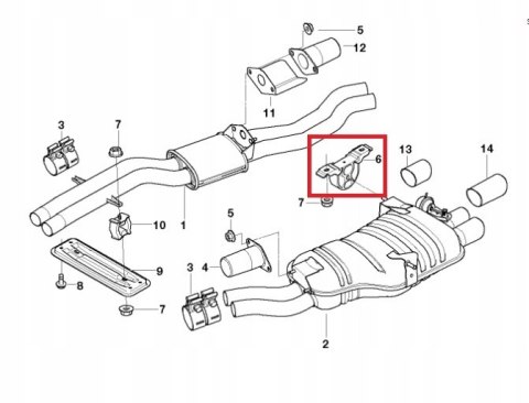 WIESZAK WYDECHU TŁUMIKA BMW E46 OE 18207503246 WIESZAK WYDECHU TŁUMIKA BMW E46 OE 18207503246