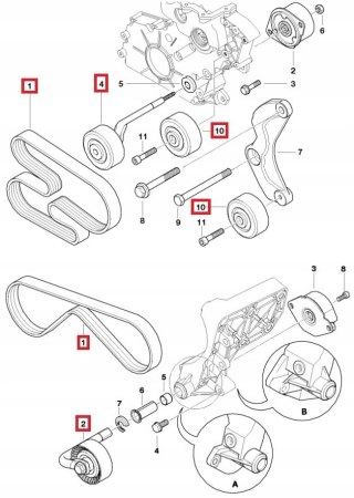 ROLKA NAPINACZA ROLKI PASEK ZESTAW BMW E46 E39 M57