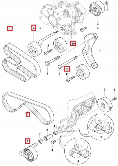 ROLKA NAPINACZA ROLKI PASEK ZESTAW BMW E46 E39 M57