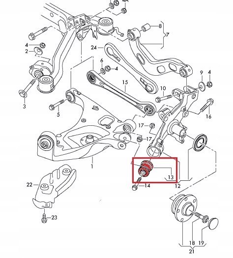 TULEJA TULEJE ZWROTNICY TYŁ 2 SZT. FEBI AUDI A6 C6 TULEJA TULEJE ZWROTNICY TYŁ 2 SZT. FEBI AUDI A6 C6