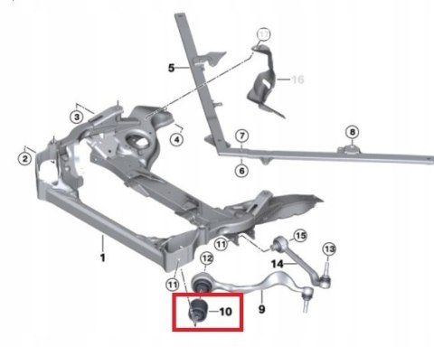 TULEJE TULEJA WAHACZA PRZÓD BMW E81 E87 3 E90 E91 TULEJE TULEJA WAHACZA PRZÓD BMW E81 E87 3 E90 E91