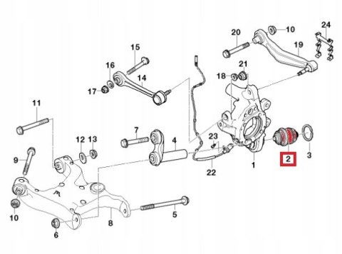 TULEJE WAHACZA PŁYWAJĄCE WAHLIWE TYŁ BMW E39 E60