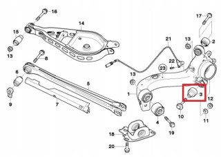 TULEJE ZWROTNICY TYŁ BMW E36 E46 X3 E83 LEMFORDER