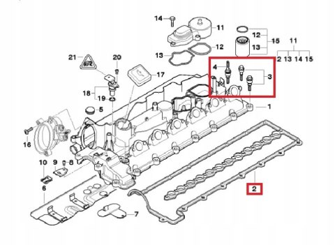 USZCZELKA POKRYWY ZAWORÓW BMW E90 E91 325 330 335d USZCZELKA POKRYWY ZAWORÓW BMW E90 E91 325 330 335d