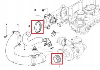 USZCZELKA TURBO TURBINY ZESTAW OE BMW E39 525 530d