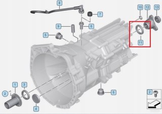 USZCZELNIACZ SKRZYNI BMW E46 E90 OE 23121222771
