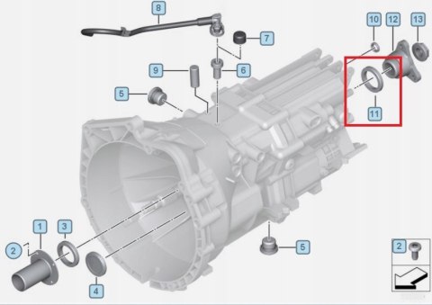 USZCZELNIACZ SKRZYNI BMW E46 E90 OE 23121222771 USZCZELNIACZ SKRZYNI BMW E46 E90 OE 23121222771