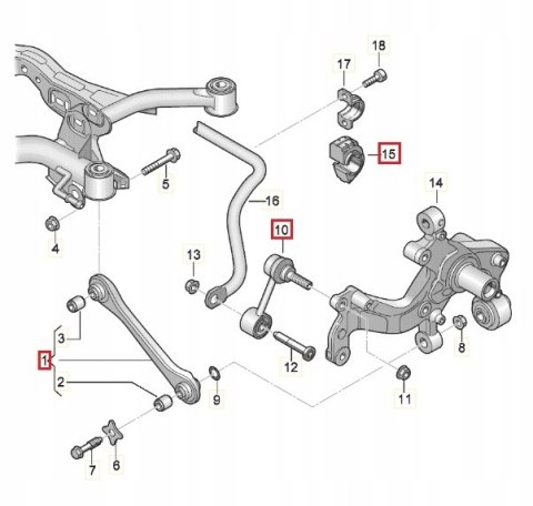 WAHACZE TYŁ WACHACZ ŁĄCZNIK ŚRUBY ZESTAW VW GOLF 5 WAHACZE TYŁ WACHACZ ŁĄCZNIK ŚRUBY ZESTAW VW GOLF 5