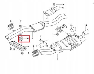 WIESZAK WYDECHU ŚRODK. BMW E39 520 523 528 530i