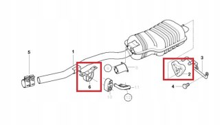 WIESZAKI WYDECHU BMW E46 318 320d OE 18207786468