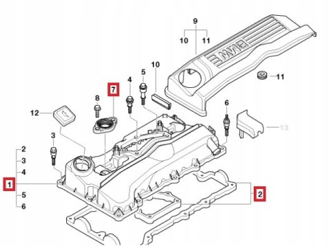 POKRYWA ZAWORÓW BMW E90 +uszczelka 11127555212 N46 POKRYWA ZAWORÓW BMW E90 +uszczelka 11127555212 N46
