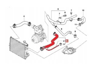 PRZEWÓD WĄŻ CHŁODNICY BMW E39 530d OE 11532247818