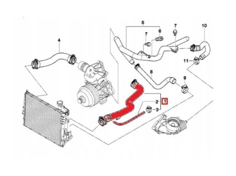 PRZEWÓD WĄŻ CHŁODNICY BMW E39 530d OE 11532247818