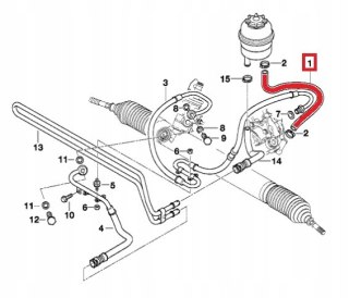 PRZEWÓD WĄŻ WSPOMAGANIA FEBI BMW E46 E39 M52 M54
