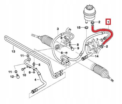 PRZEWÓD WĄŻ WSPOMAGANIA FEBI BMW E46 E39 M52 M54 PRZEWÓD WĄŻ WSPOMAGANIA FEBI BMW E46 E39 M52 M54