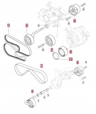 ROLKA NAPINACZ PASEK BMW E60 E61 525d 530xd 535d