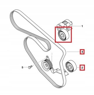 ROLKA NAPINACZA PASEK ZESTAW BMW E90 E91 316 318i