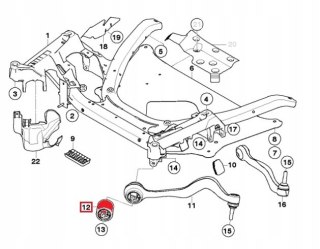 TULEJA TULEJE WAHACZA PRZÓD BMW E60 E61 525 530d