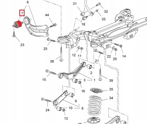 TULEJA WAHACZA WACHACZ TYŁ OPEL INSIGNIA SAAB 9-5 TULEJA WAHACZA WACHACZ TYŁ OPEL INSIGNIA SAAB 9-5
